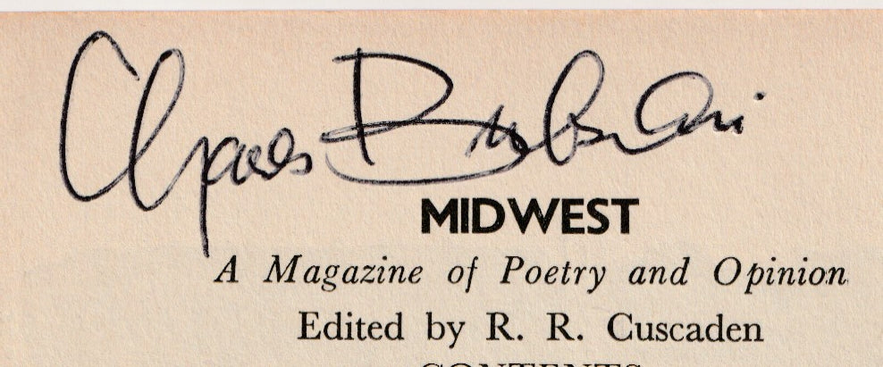 Midwest 3 Signed by Charles Bukowski