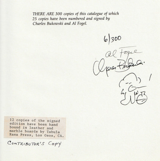 Signed by Bukowski and Al Fogel: Under the Influence, Contributor Copy (1/12)