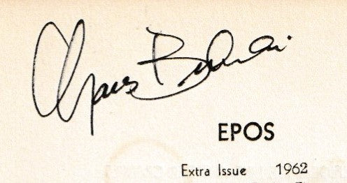 EPOS Extra Issue Poems and Drawings -- Signed by Charles Bukowski (1962)