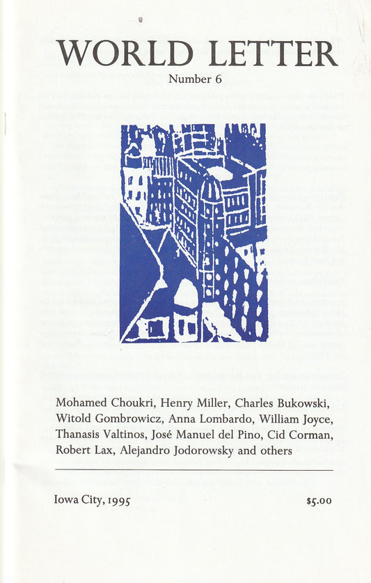 World Letter No. 6 (1995) – Two Charles Bukowski Poems, One Uncollected