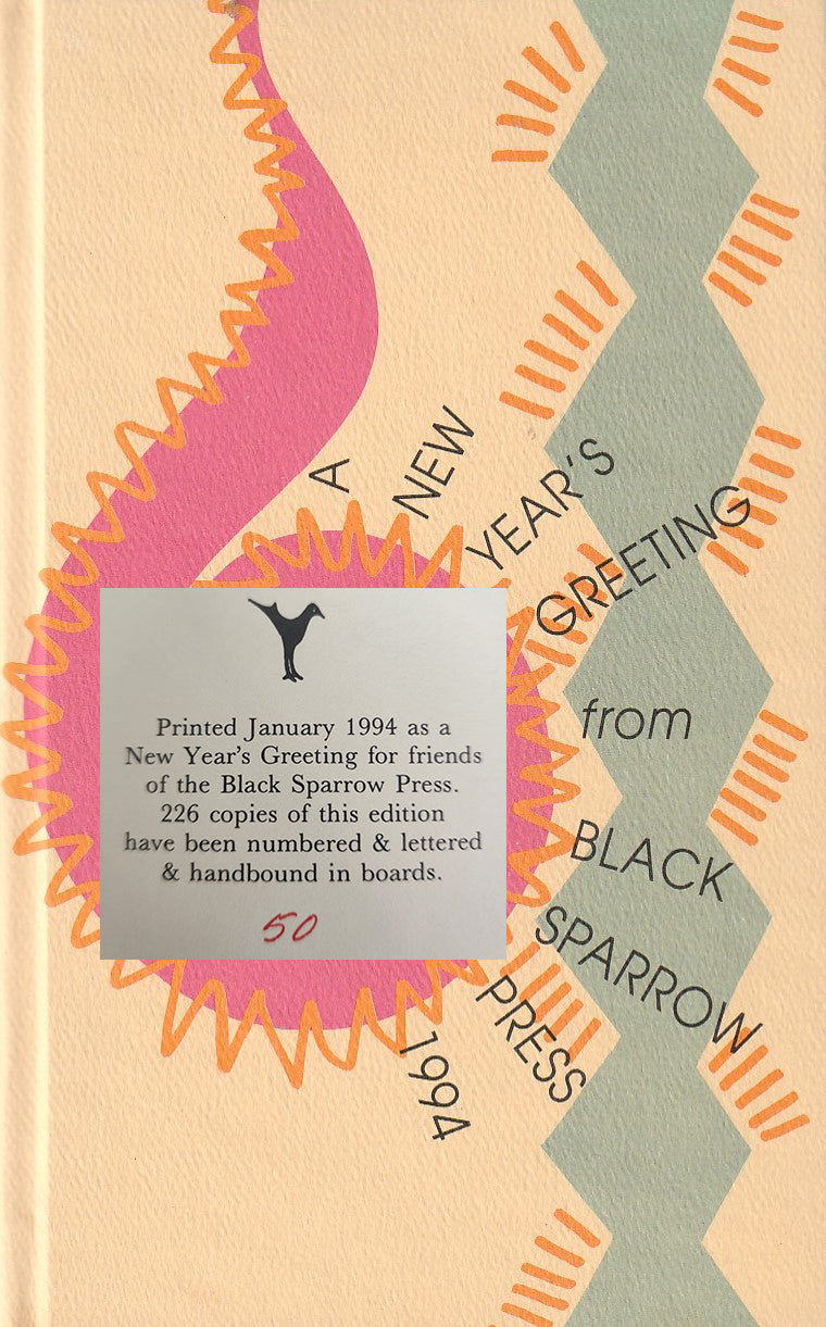 Hardcover 1994 Black Sparrow New Years Greeting (#50/226): Five Charles Bukowski Poems