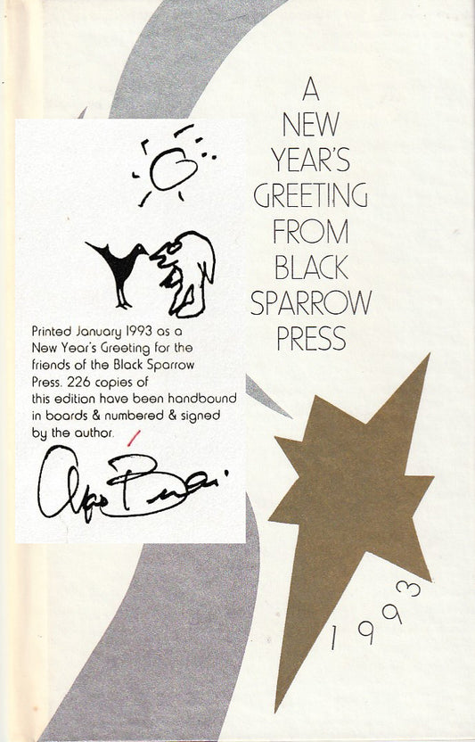 1993 New Years Greeting – Signed with Drawing by Charles Bukowski #1/226