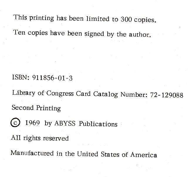 Charles Bukowski: A Critical and Bibliographical Study (#78/300)