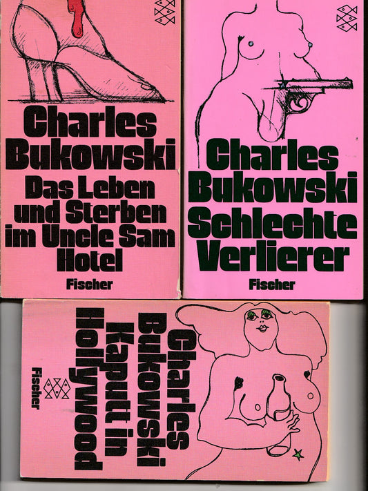 Three Mass Market German Books by Charles Bukowski