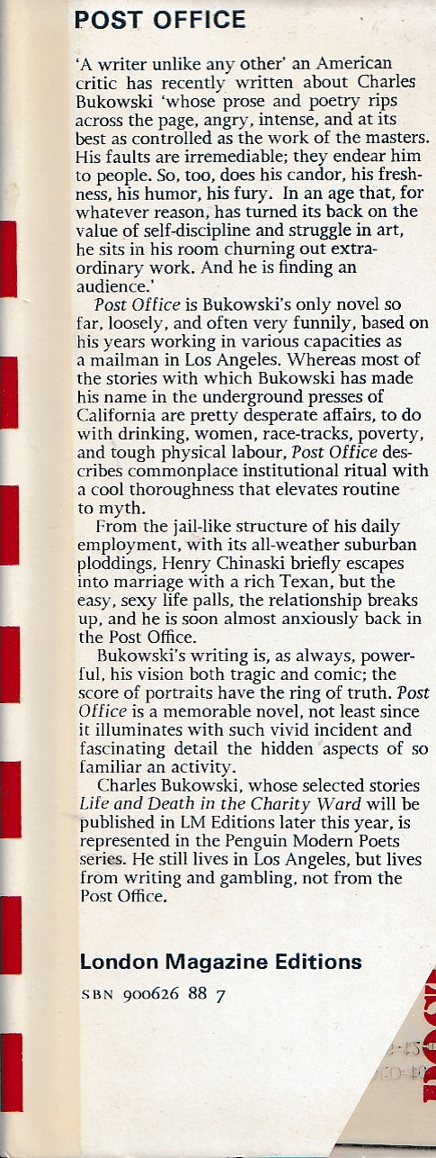 Post Office: First UK Edition Hardcover by Charles Bukowski