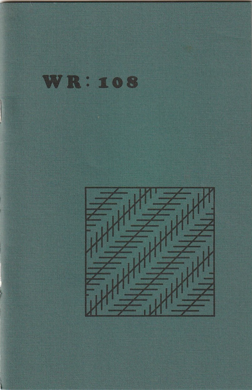Wormwood Review 108 #159/700 — 2 Poems. One Uncollected by Charles Bukowski
