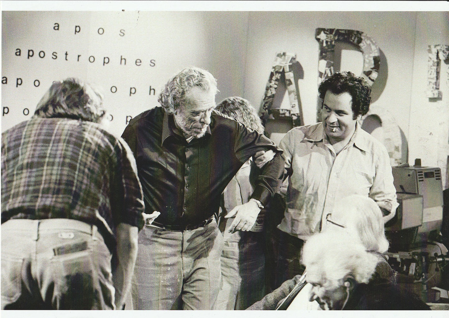 Photograph of Charles Bukowski on French TV Program Apostrophes