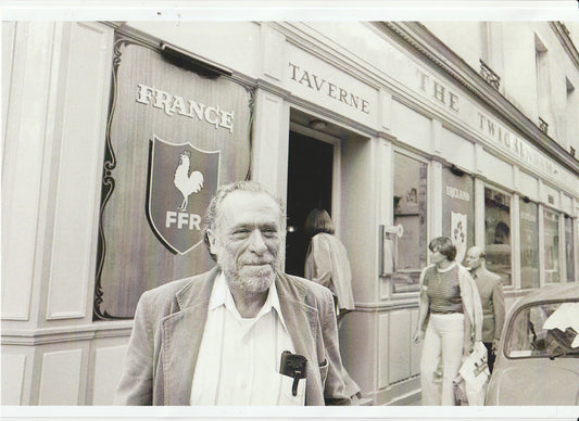 Photograph of Charles Bukowski in France