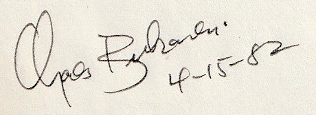 A lady with Some French Wine: Signed, Uncollected Poem by Charles Bukowski