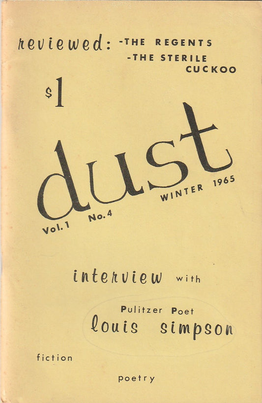 Dust Vol.1, No. 4 -- First Appearance of Uruguay Or Hell by Charles Bukowski (1965)