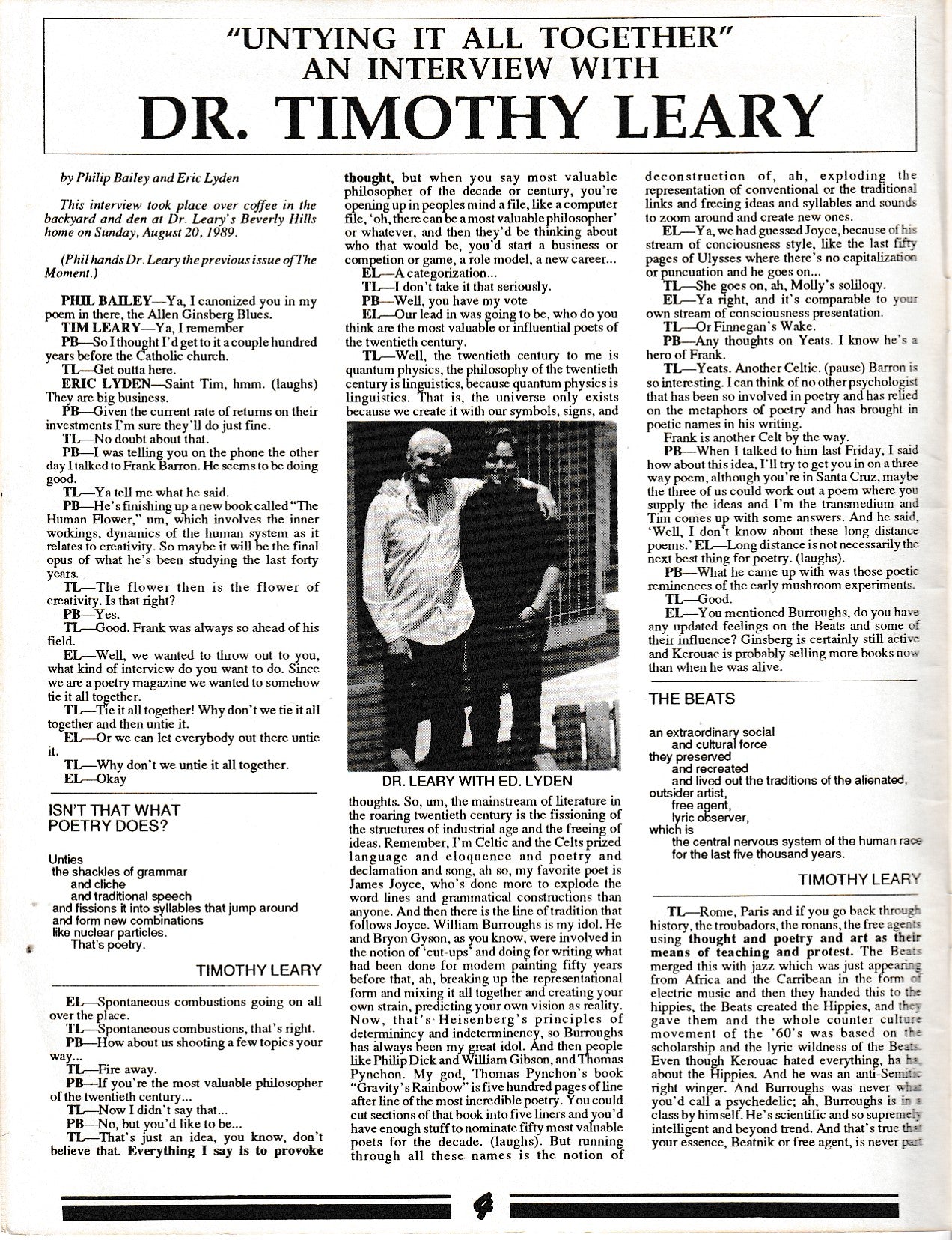 The Moment 11 – Two First Appearance Poems by Charles Bukowski