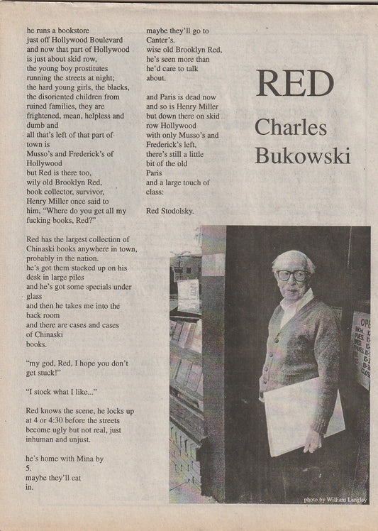 [sic] Dec. 1998 – Jan. 1999: Tribute to Red Stodolsky