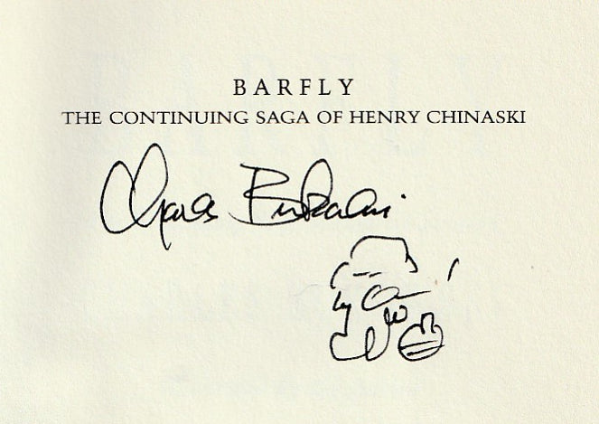 Barfly (Paget Press): Signed by Charles Bukowski (1984)