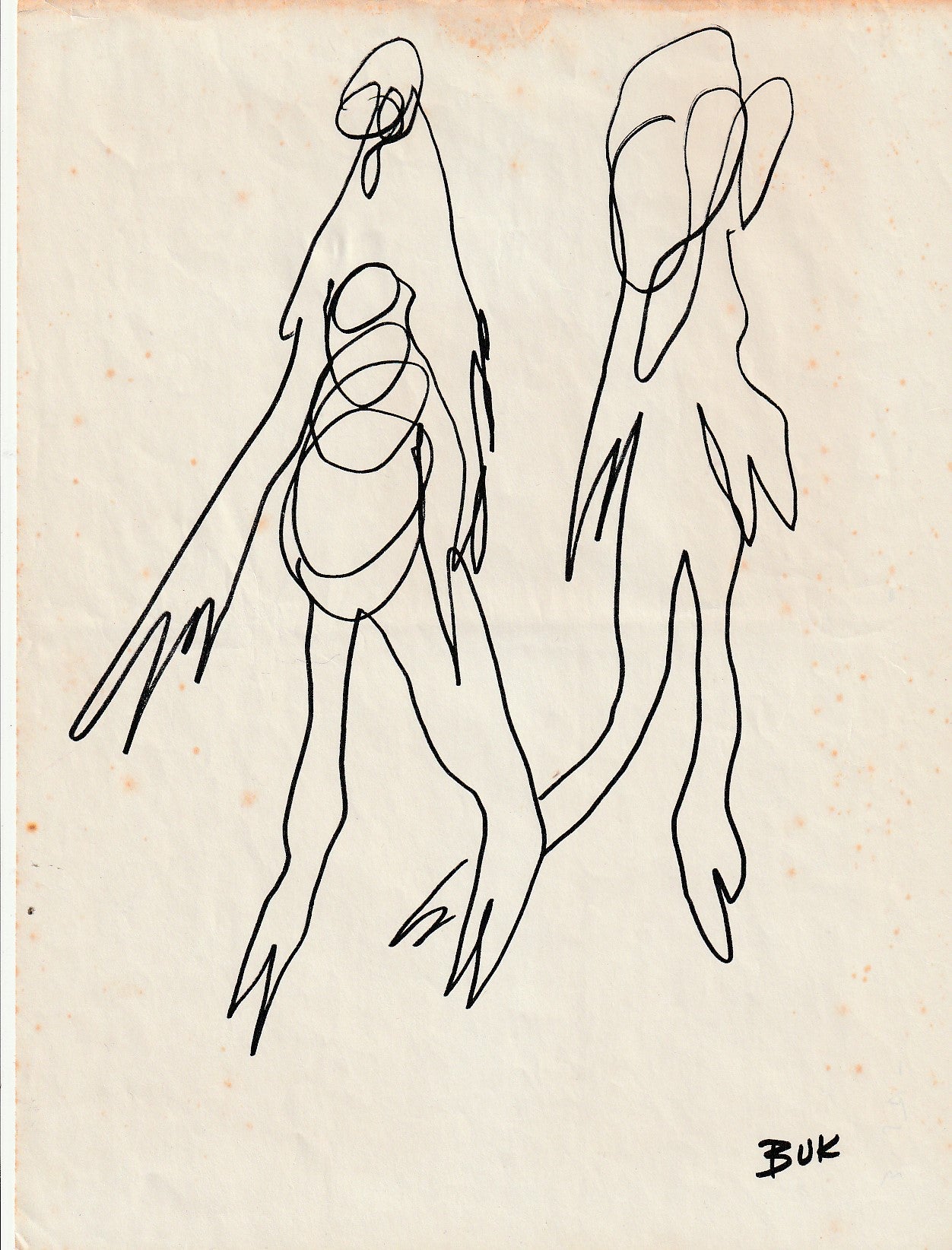 Original Drawing by Charles Bukowski from the Book “All’s Normal Here”