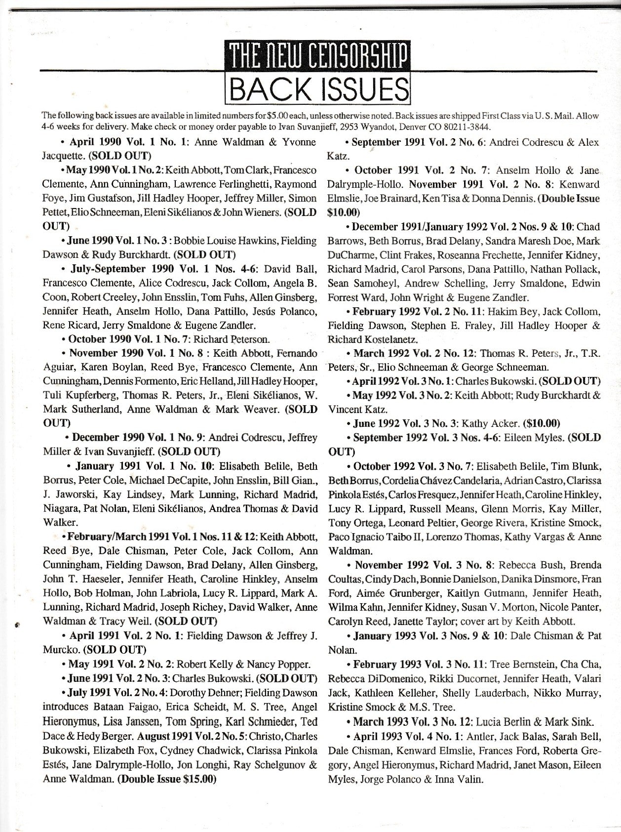 1954: Coronado Street -- Signed, Uncollected Poem by Charles Bukowski