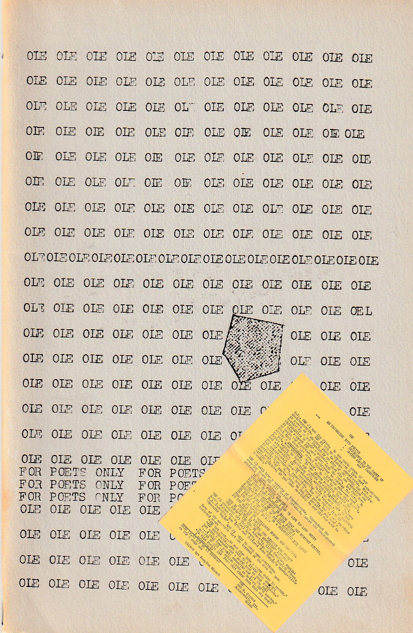 OLE 1 with Flyer (#65/400): One Uncollected and Two First Appearance Poems