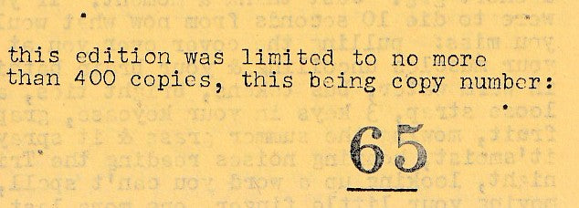 OLE 1 with Flyer (#65/400): One Uncollected and Two First Appearance Poems