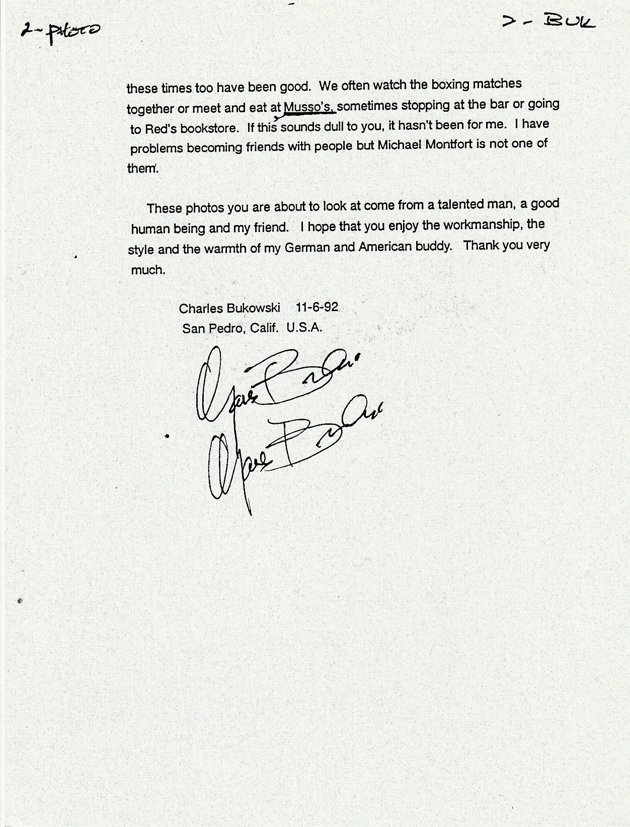 The Iris Prints: Copy J of 26 Copies Signed by Charles Bukowski