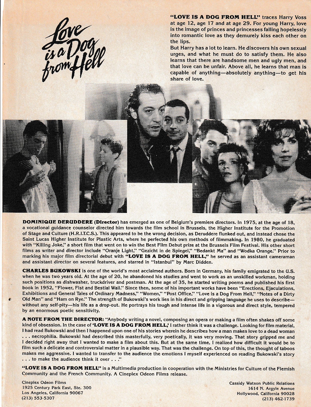 Love Is a Dog From Hell Press Kit: Signed by Charles Bukowski