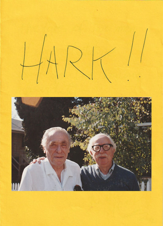 New Years Card with Eight Photographs of Charles Bukowski and Red Stodolsky by Linda Lee Bukowski