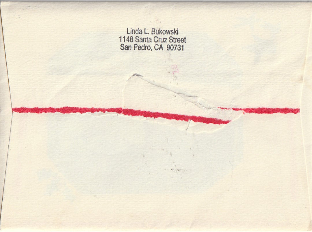 One Photo and Three Greeting Cards from Linda Lee Bukowski to Red and Mina Stodolsky