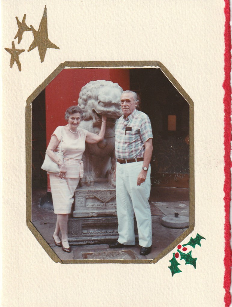 One Photo and Three Greeting Cards from Linda Lee Bukowski to Red and Mina Stodolsky