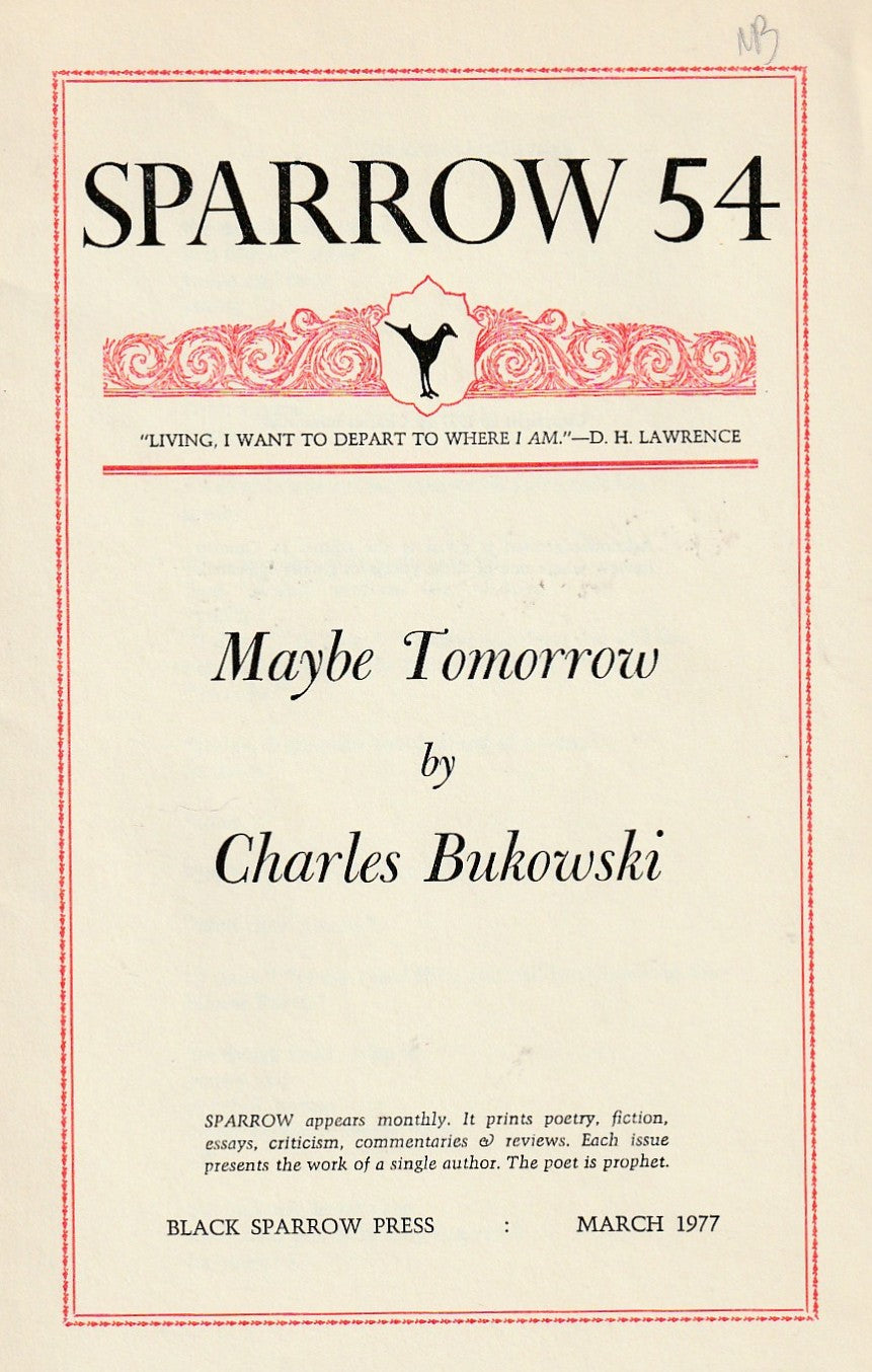 Sparrow Magazine 54: Maybe Tomorrow