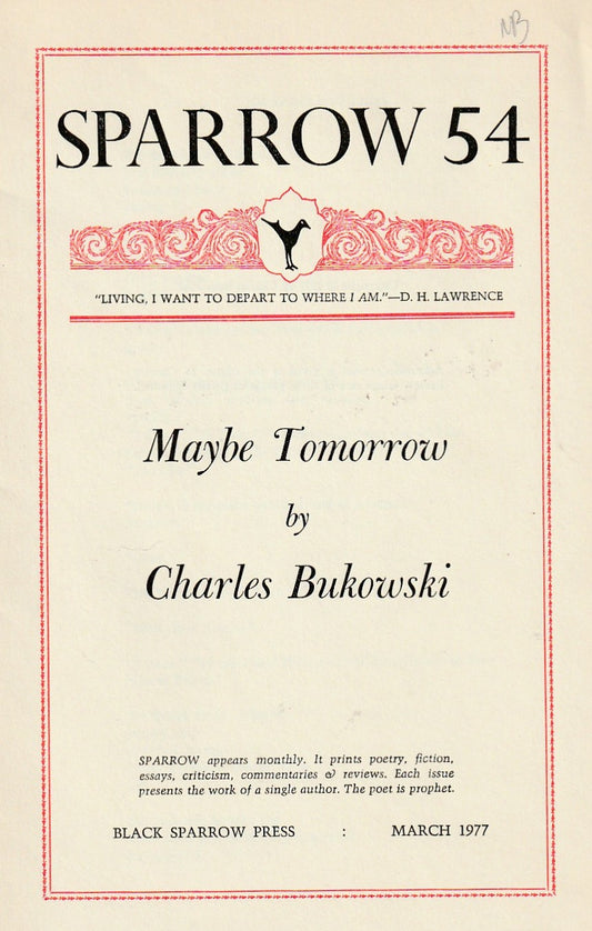 Sparrow Magazine 54: Maybe Tomorrow
