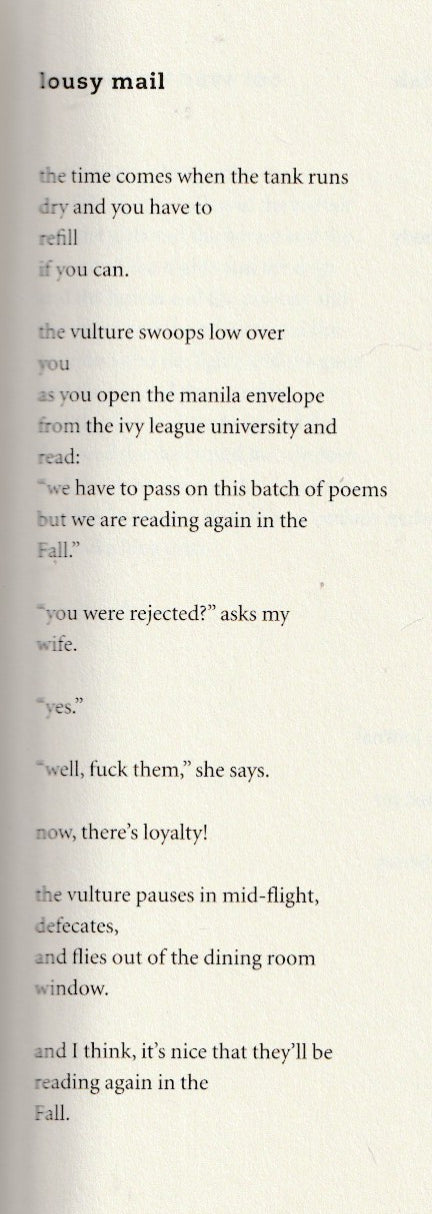 Lousy mail: Signed Charles Bukowski Manuscript From “Come On In”