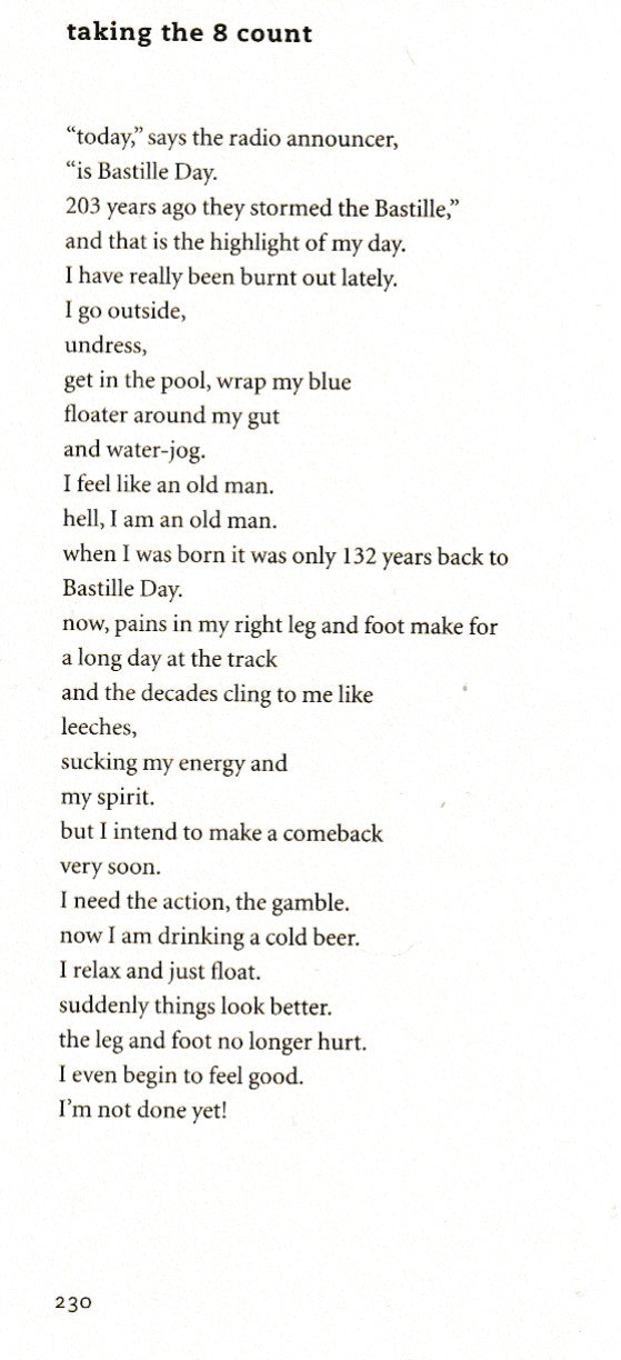 8 Count And On: Signed Manuscript by Charles Bukowski from “Come On In!”