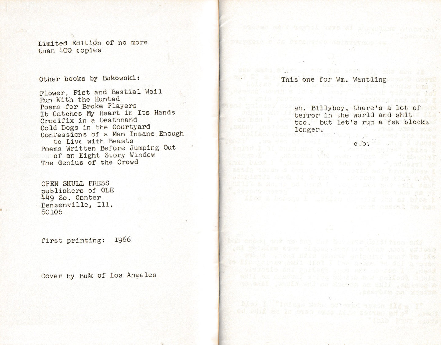 All the Assholes in the World and Mine by Charles Bukowski