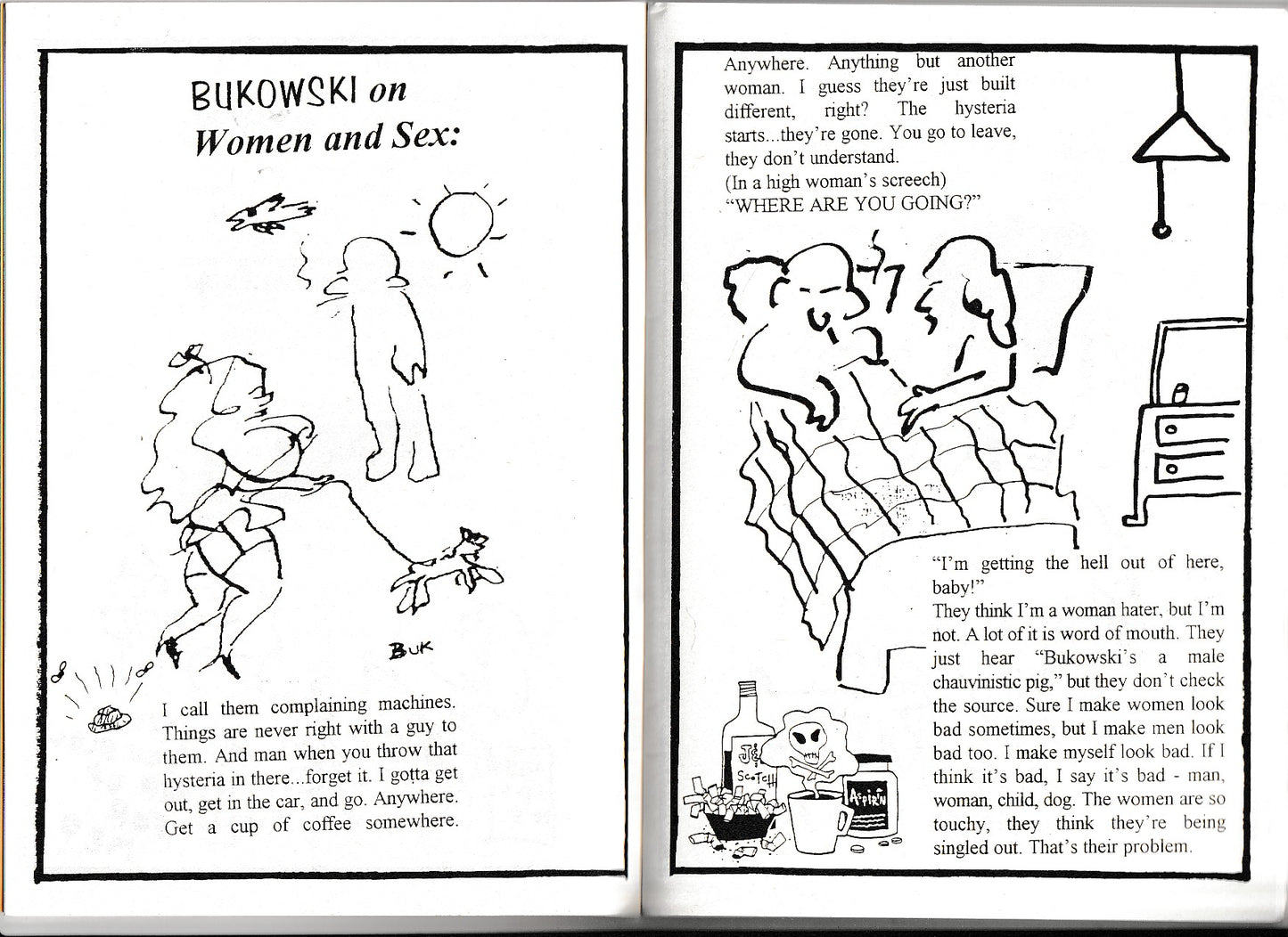 Bukowski on Bukowski: Bukowski Quotes and Drawings