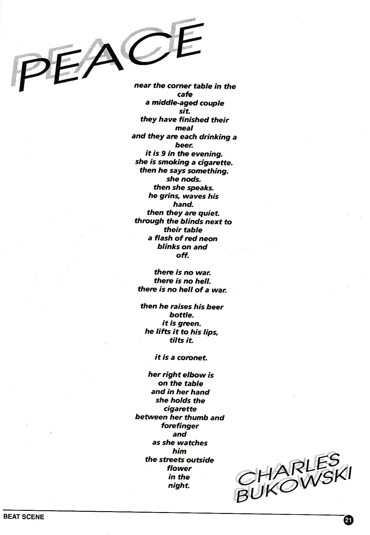 Beat Scene 12: Flexi Disc w/ Bukowski Recording and 3 First Appearance Poems