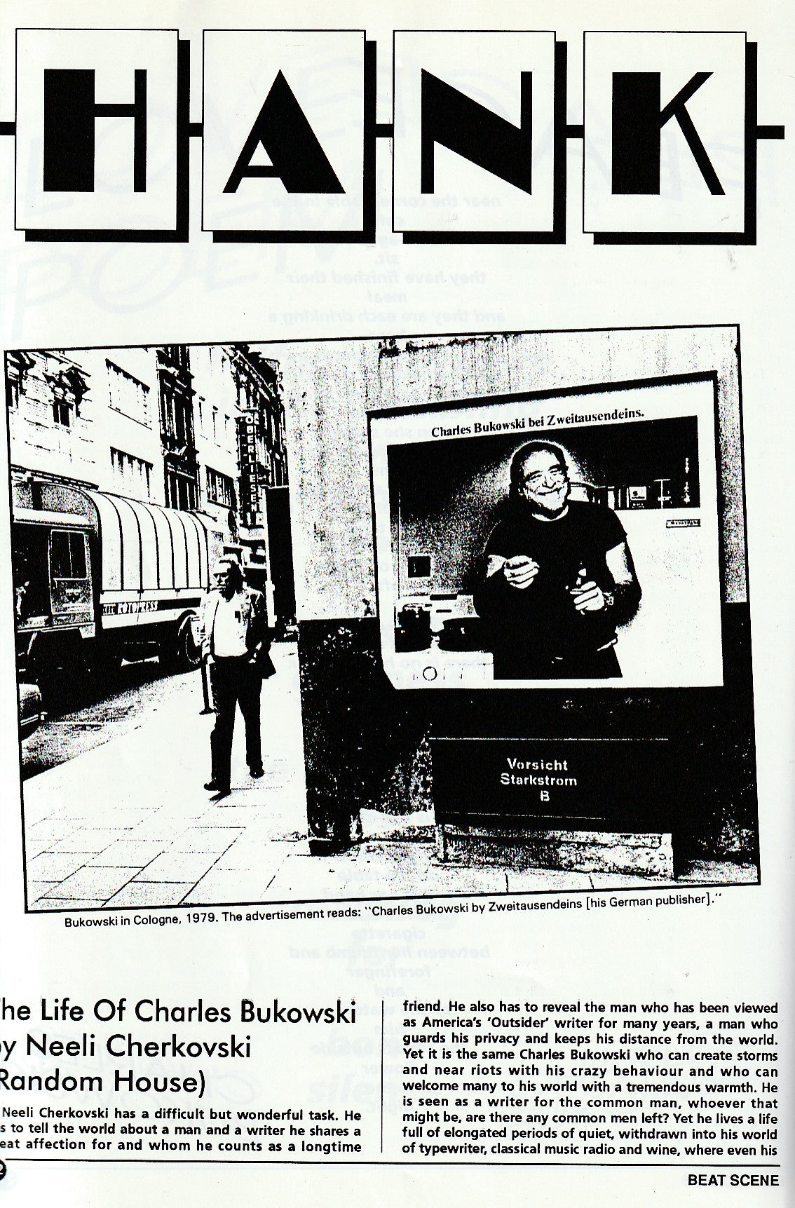 Beat Scene 12: Flexi Disc w/ Bukowski Recording and 3 First Appearance Poems