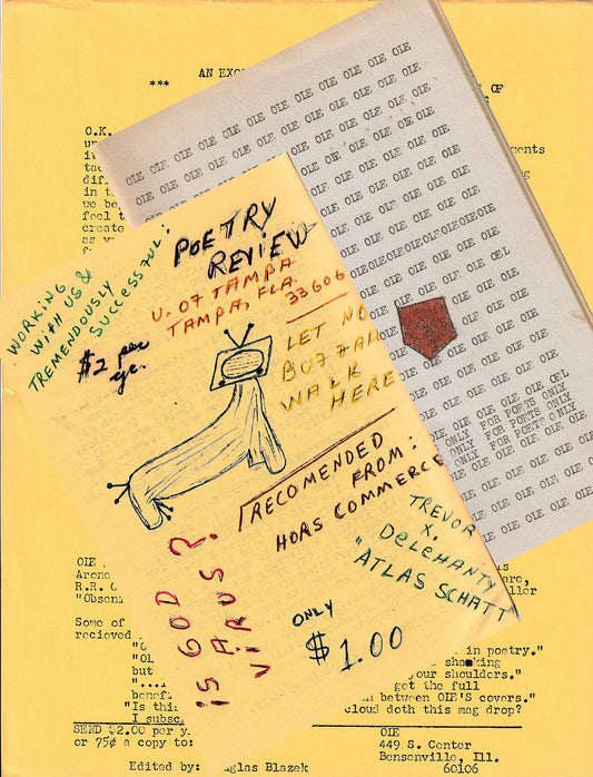 OLE 1 -- Hand-Colored Covers and Page w/ Flyer: One Uncollected, Two First Appearance Poems by Charles Bukowski (1964)