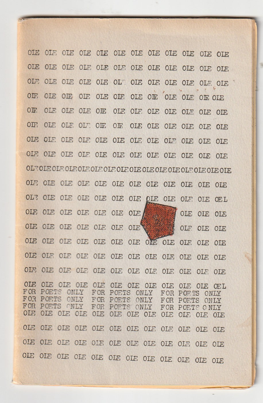OLE 1 -- Hand-Colored Covers and Page w/ Flyer: One Uncollected, Two First Appearance Poems by Charles Bukowski (1964)