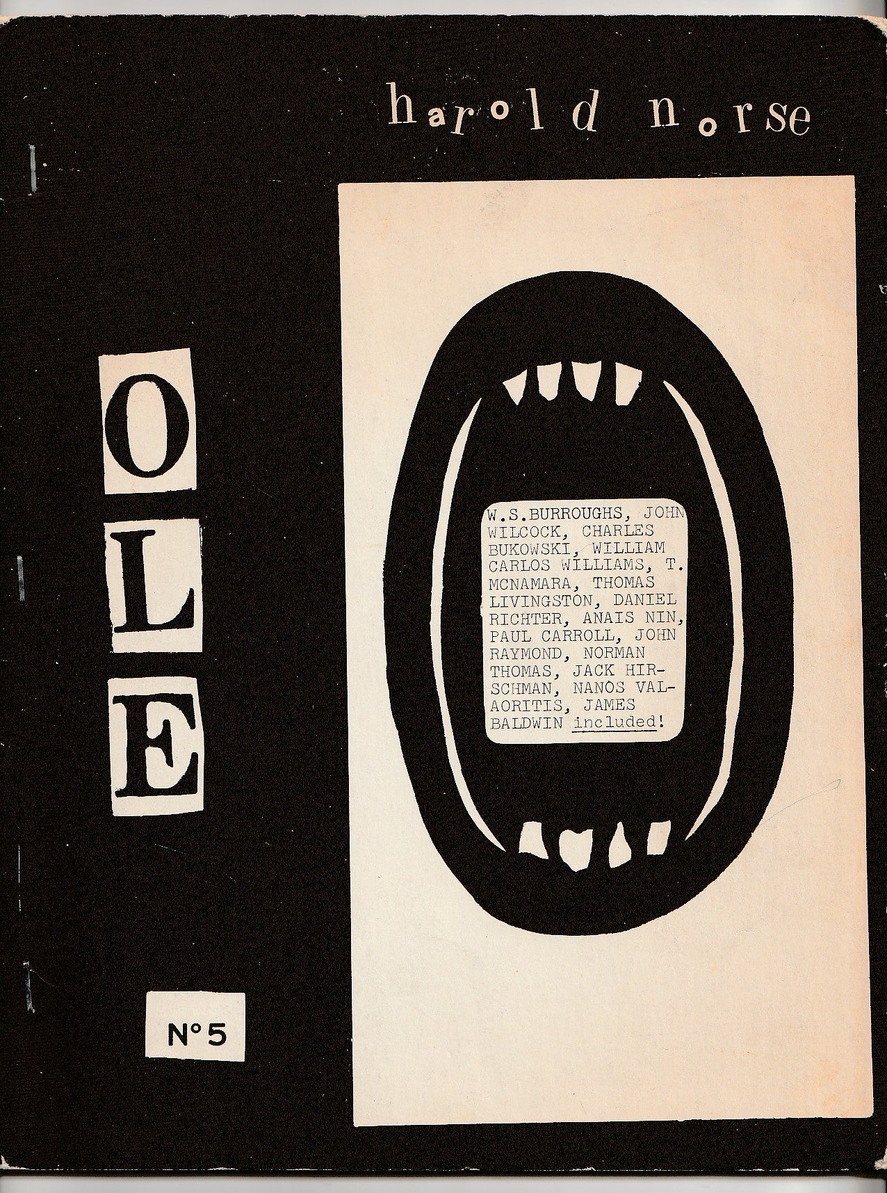 OLE No. 5 – Harold Norse Issue w/ Charles Bukowski Introduction (1966)