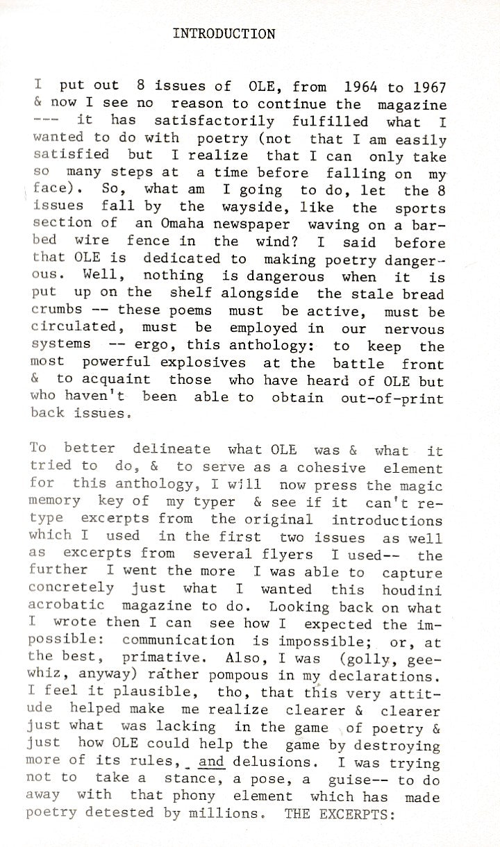 OLE Anthology – Three Charles Bukowski Poems (1967)