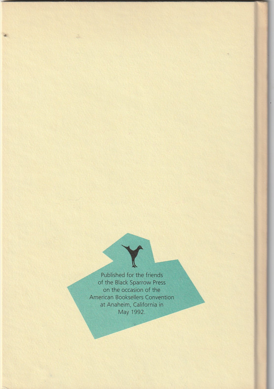Three by Bukowski -- First Edition Hardcover by Charles Bukowski -- 1/58 Unsigned Copies