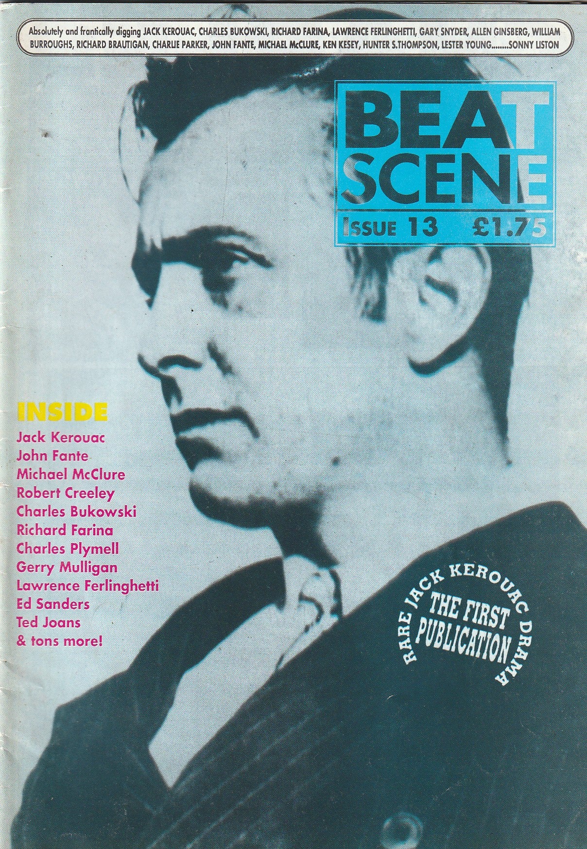 Beat Scene 13 – Three First Appearance Charles Bukowski Poems, Plus Fante, Kerouac, McClure & Creeley