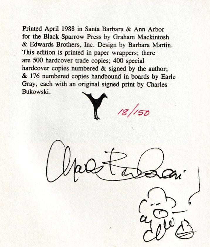 The Roominghouse Madrigals -- Signed by Charles Bukowski with Signed Print (#18/150)