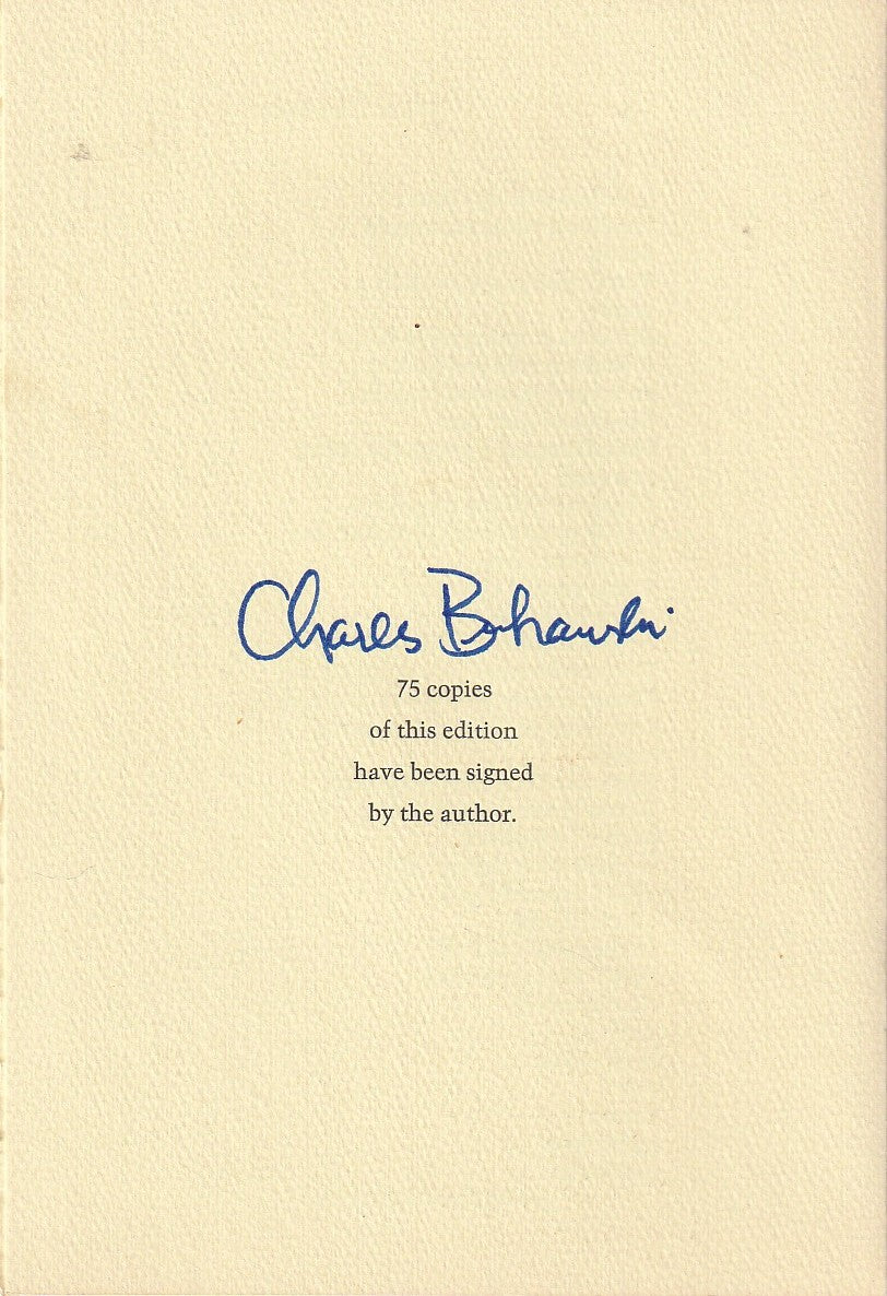 What They Want: Broadside Booklet Signed by Charles Bukowski (1/75)