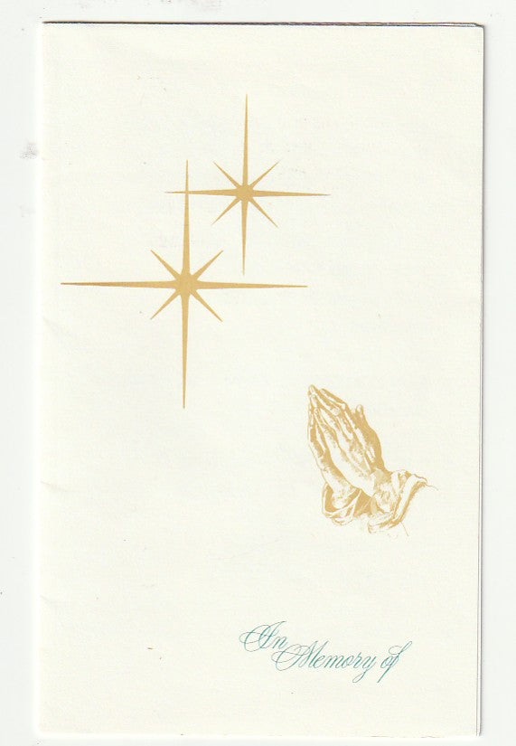 Funeral Card for Charles Bukowski Memorial Service