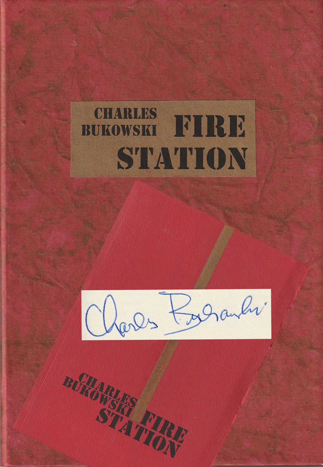 Fire Station – Signed First Edition by Charles Bukowski w/ Custom Clamshell Box