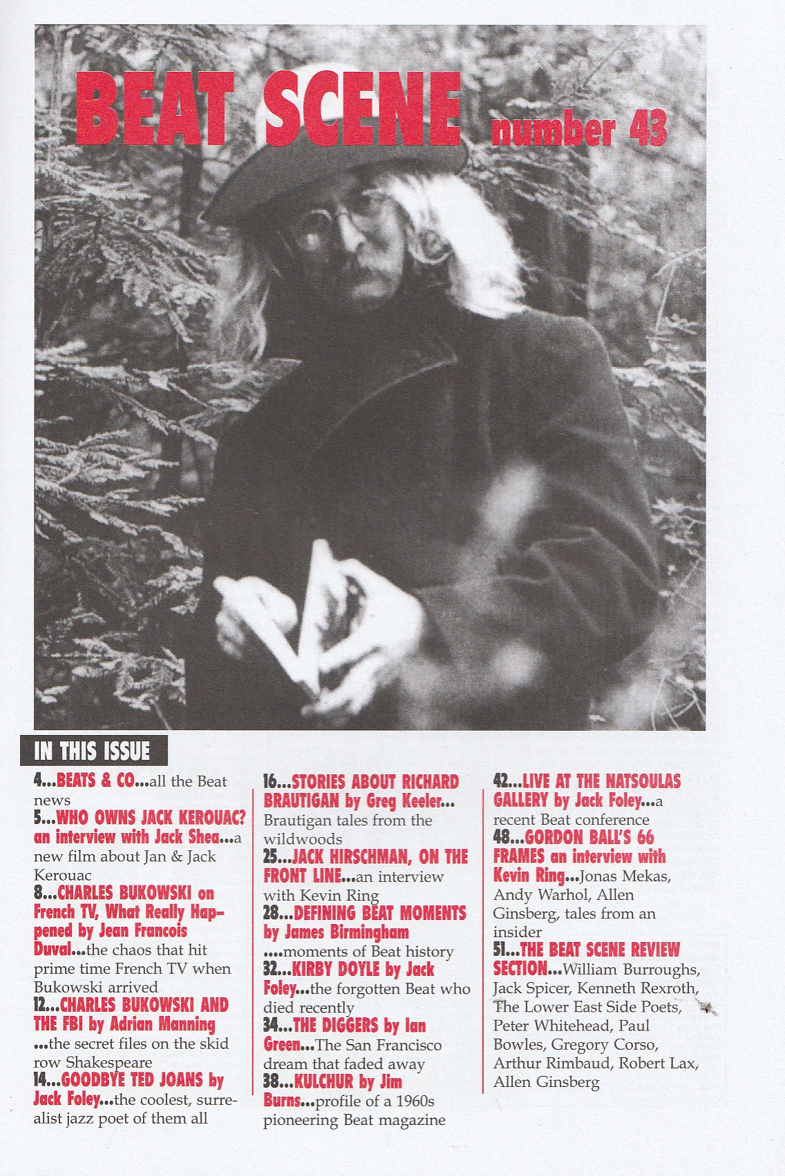 Beat Scene 43 -- Bukowski FBI Files, Brautigan, Kerouac, Jack Hirschman