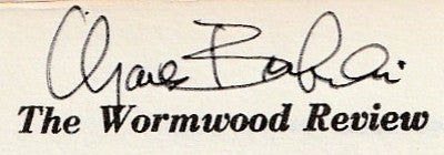 Wormwood Review 16 -- Signed Twice by Charles Bukowski (1964)