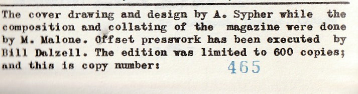 Wormwood Review 16 -- Signed Twice by Charles Bukowski (1964)