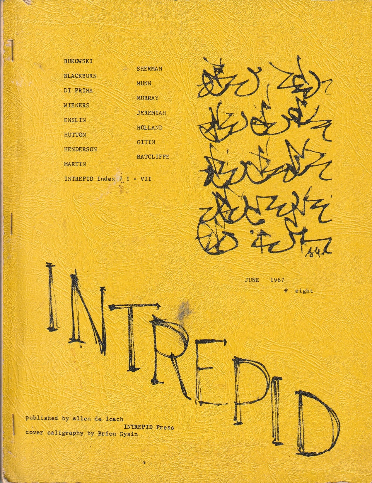 Intrepid 8 -- One Charles Bukowski Letter on Writing (1967)