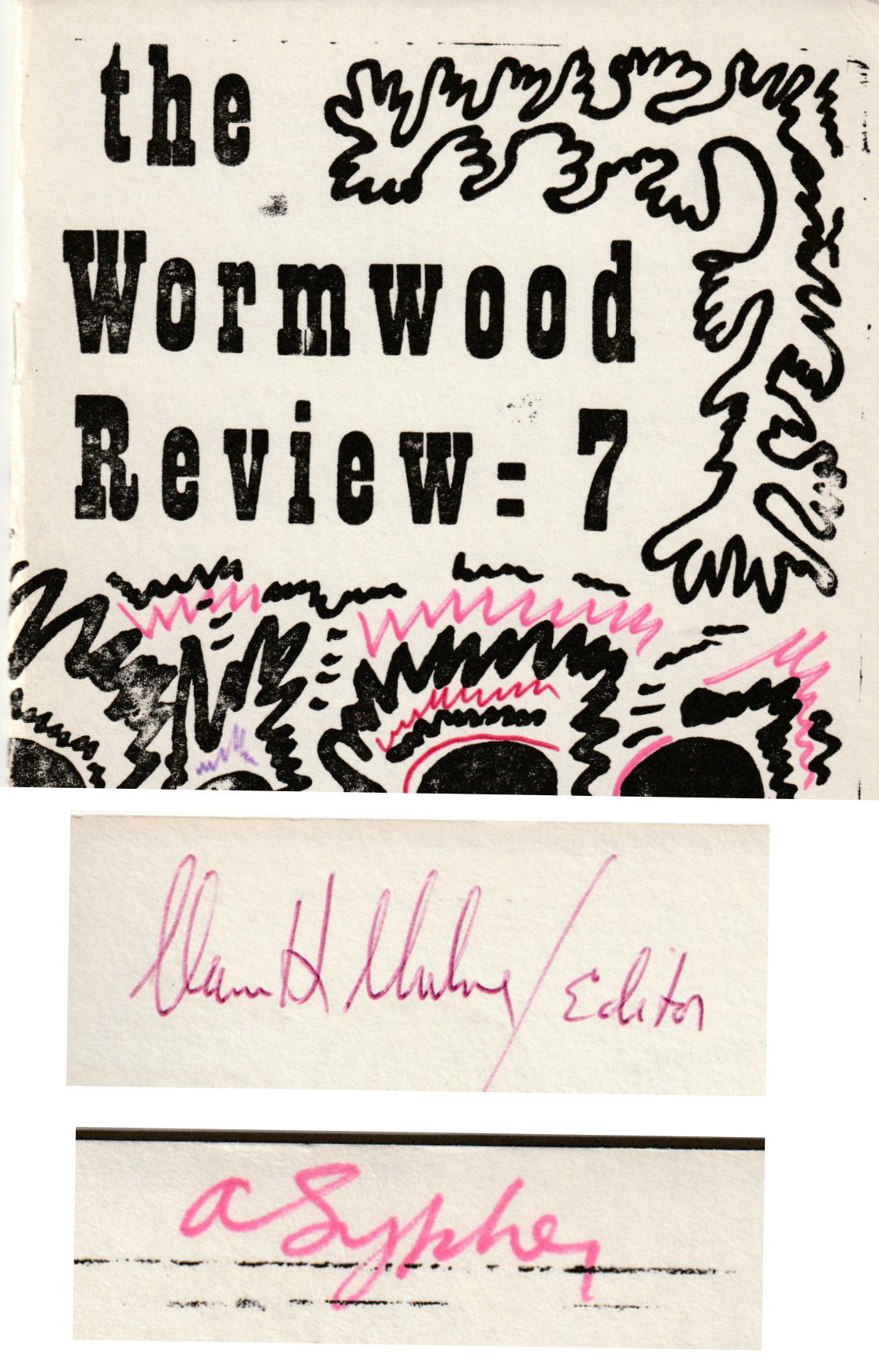 Wormwood Review 7 -- Signed by Marvin Malone Twice (1962)