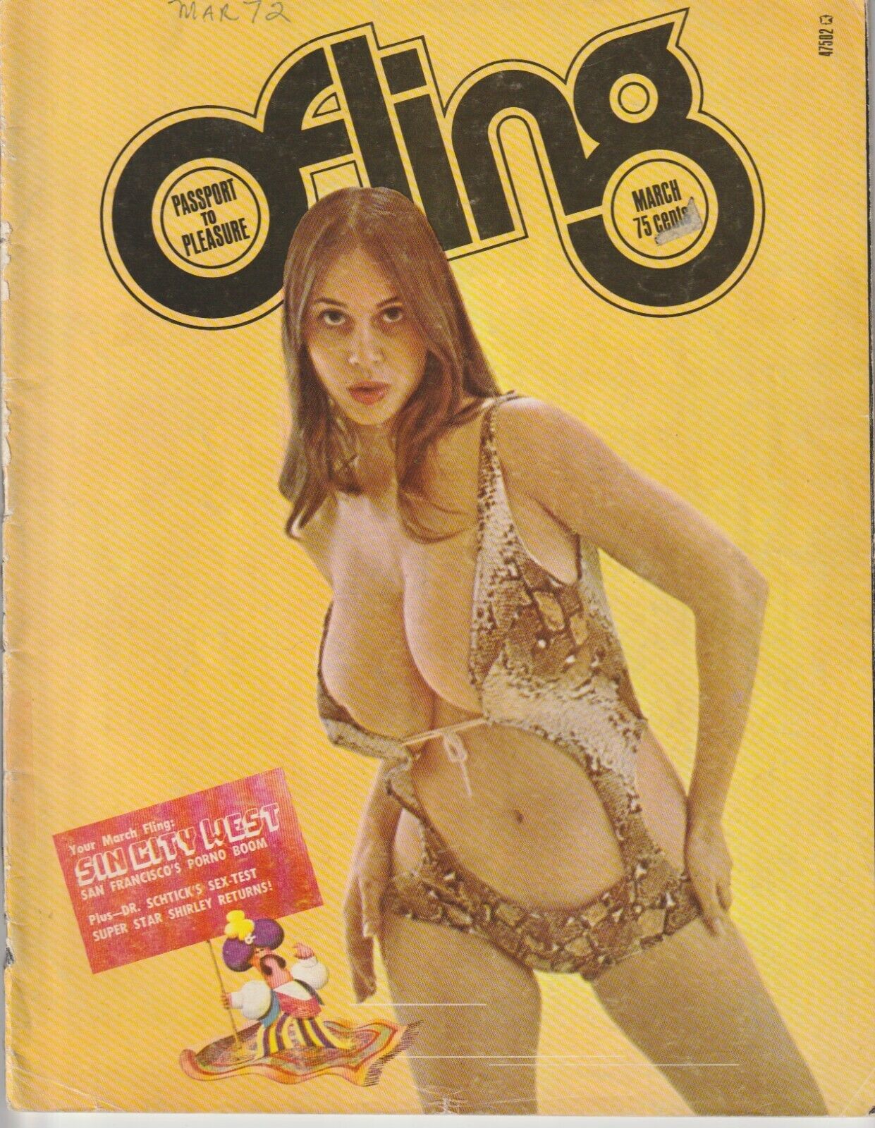 Fling March 1972 -- First Appearance of Short Story by Charles Bukowski: A Piece Of Cheese (1972)